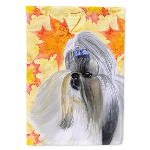 Shih Tzu Fall Garden Flag