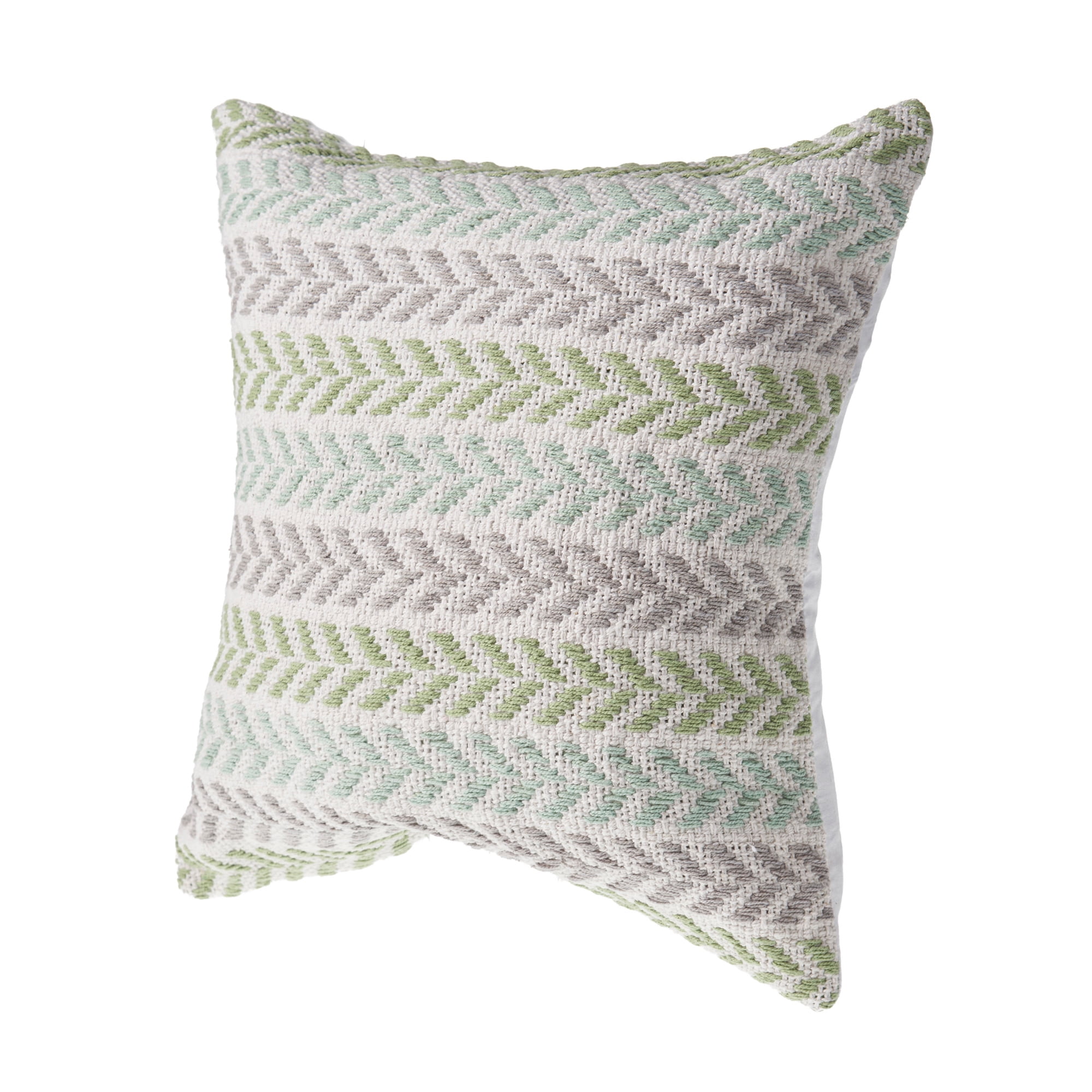 Harlow Hill Ariya Green/Purple Chevron Cotton Adult Decorative Throw Pillow, 18" x 18"