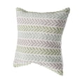 thumbnail image 3 of Ox Bay Ariya Green/Purple Chevron Cotton Adult Decorative Throw Pillow, 3 of 7