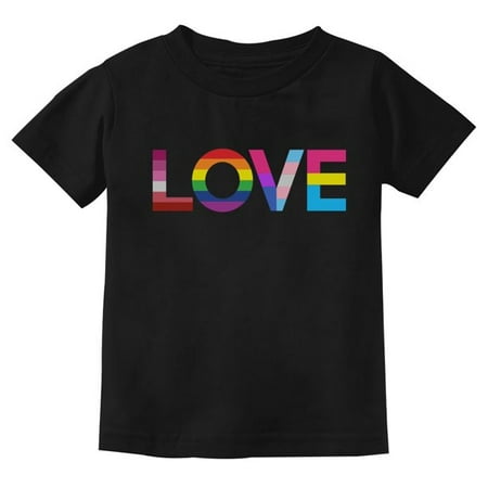 

Pride Shirt Loads of Love Tractor LGBTQ Flag Gay Equality Rainbow Kids Shirts 4T Black