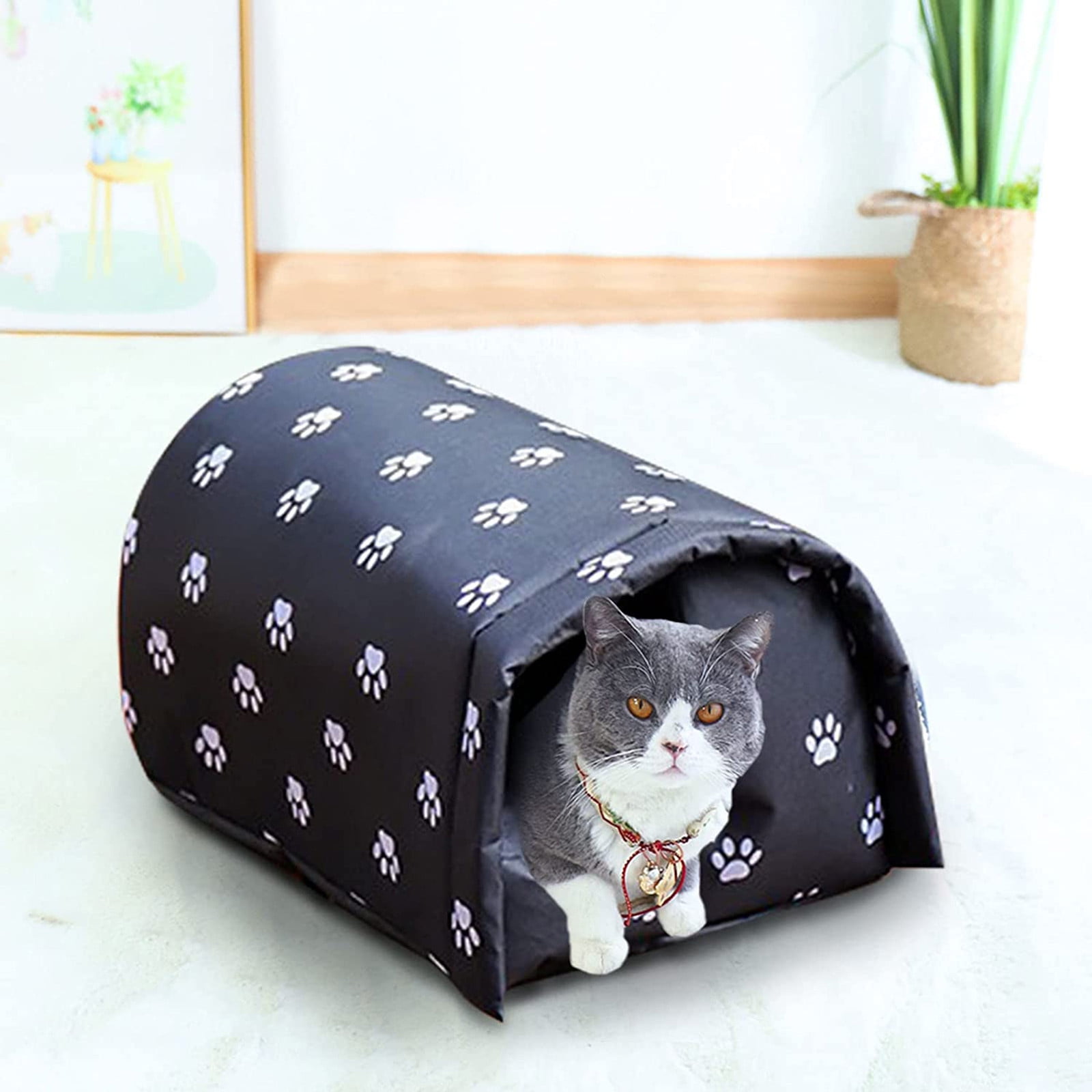 2025 New Outdoor Feral Cat Shelter - Cat Houses for Outdoor Cats Winter Insulated Waterproof, Cat House Thickened Weatherproof Foldable, Stray Cats Shelter, Clearance Limited Time Offer