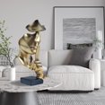 thumbnail image 2 of Gold Large Thinker Statue Abstract Art Resin Sculpture for Home and Office Decor, 2 of 7