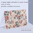 thumbnail image 4 of Dailycode Light Switch Plate Covers 3 Gang Wall Plate Plastics Outlet Covers for Kitchen Home Office Decor Vintage Pink Roses and Leaves, 4 of 8