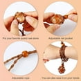 thumbnail image 4 of 1Bag 4Pcs 2 Colors Wax Rope Cord Macrame Pouch Necklace Making Adjustable Wood Beads Interchangeable Stone Necklace Mixed Color 35-1/2 inch(90cm) 2pcs/color, 4 of 7