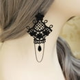 thumbnail image 2 of Pendientes Góticos de Encaje Victoriano jinwen para Mujer Negro, 2 of 4