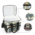 thumbnail image 6 of FORMRS Insulated Cooler Bag 24 Cans Capacity Soft Leakproof Lunch Box with Side Pockets, White Shelf, 6 of 7
