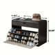 thumbnail image 4 of Banco de zapatos de madera con almacenamiento | Zapatero de 3 niveles, asiento acolchado y gabinete oculto | Organizador de entrada que ahorra espacio para el hogar, 4 of 4