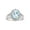 Aquamarine, variant on Rings for Women Sterling Silver Ring Princess Diana Inspired 9X7MM Gemstone & Halo of  Diamonds October Pink Ice Jewelry for Women Size 10