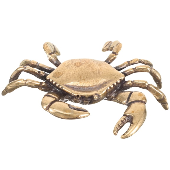 OUNONA Copper Crab Figurine for Decor with Assorted Color and Fine Craftsmanship Perfect for Desktop or Shelf Decor