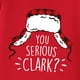 thumbnail image 4 of Tops navideños de algodón a juego para toda la familia, mangas largas, color rojo, You Serious Clark, 4 of 5