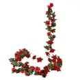 thumbnail image 1 of Naiovety Guirnalda de flores artificiales de rosas de Navidad de 250CM, decoración de la habitación del hogar de la boda, de jardín, decoración Kits de decoración para fiestas No.01 Naiovety HA006994-01, 1 of 4
