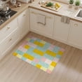 thumbnail image 2 of ODIKA 3'x5' Washable Accent Rug Bedside Checkered Retro Block Hopscotch Scattered Confetti Motif for Nursery Room, Pet Friendly & Non-Shedding, 2 of 7