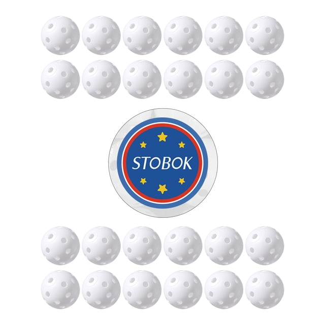White Perforated Practice Balls Set of 24 for Golf Training Fun and Long Distance Performance with