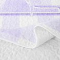thumbnail image 5 of Manfei Purple Chic Bow Tie Bed Spread Queen,Initial Alphabet T Pattern Queen Coverlet Set,3-Piece,1 Quilt and 2 Pillowcases, 5 of 7