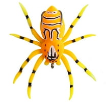 BE-TOOL Spider-Shape Soft Fishing Lure Rubber Fishing Baits with Barbed Hooks Topwater Fishing Lures Orange