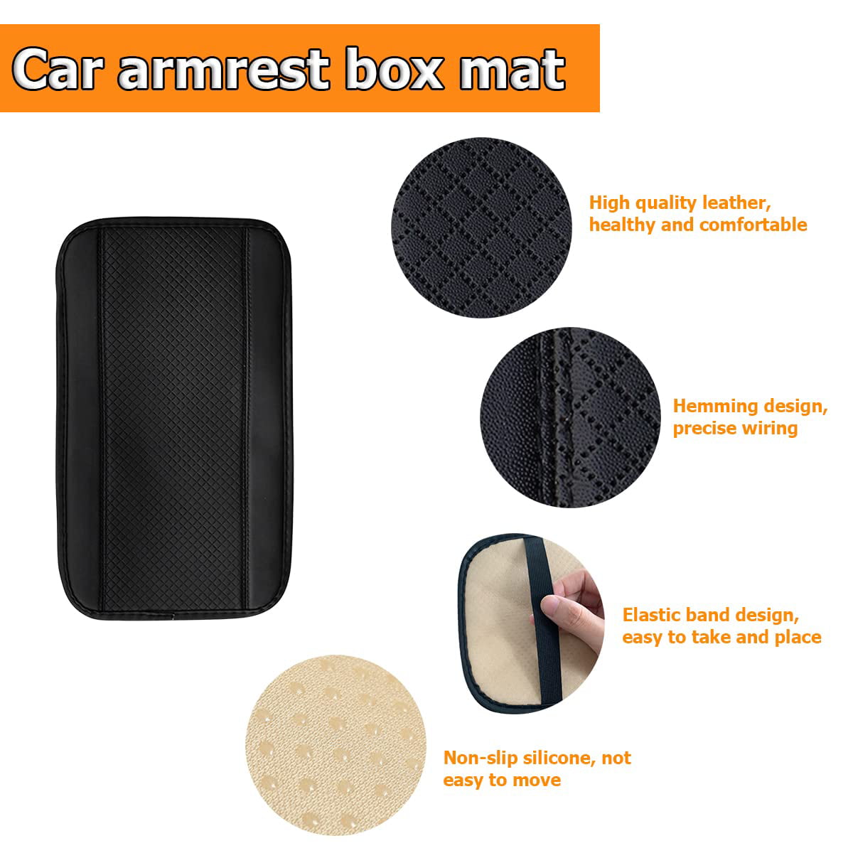 Buy Leather Car Armrest Box Pad for Peugeot 206 207 208 307 308 3008 407  508 2008 GT, Car Center Console Cover Pad Leather Auto Armrest Cover,black  Online at desertcartINDIA