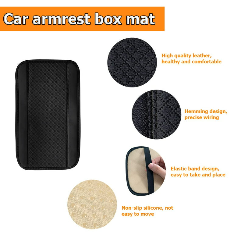 Four Seasons Universal Car Armrest Box Pad Fiber Leather