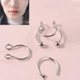 thumbnail image 2 of Milue 3pcs Clip On Nose Hoop Rings Fake Septum Nose Cuff Non Piercing Body Jewelry, 2 of 7