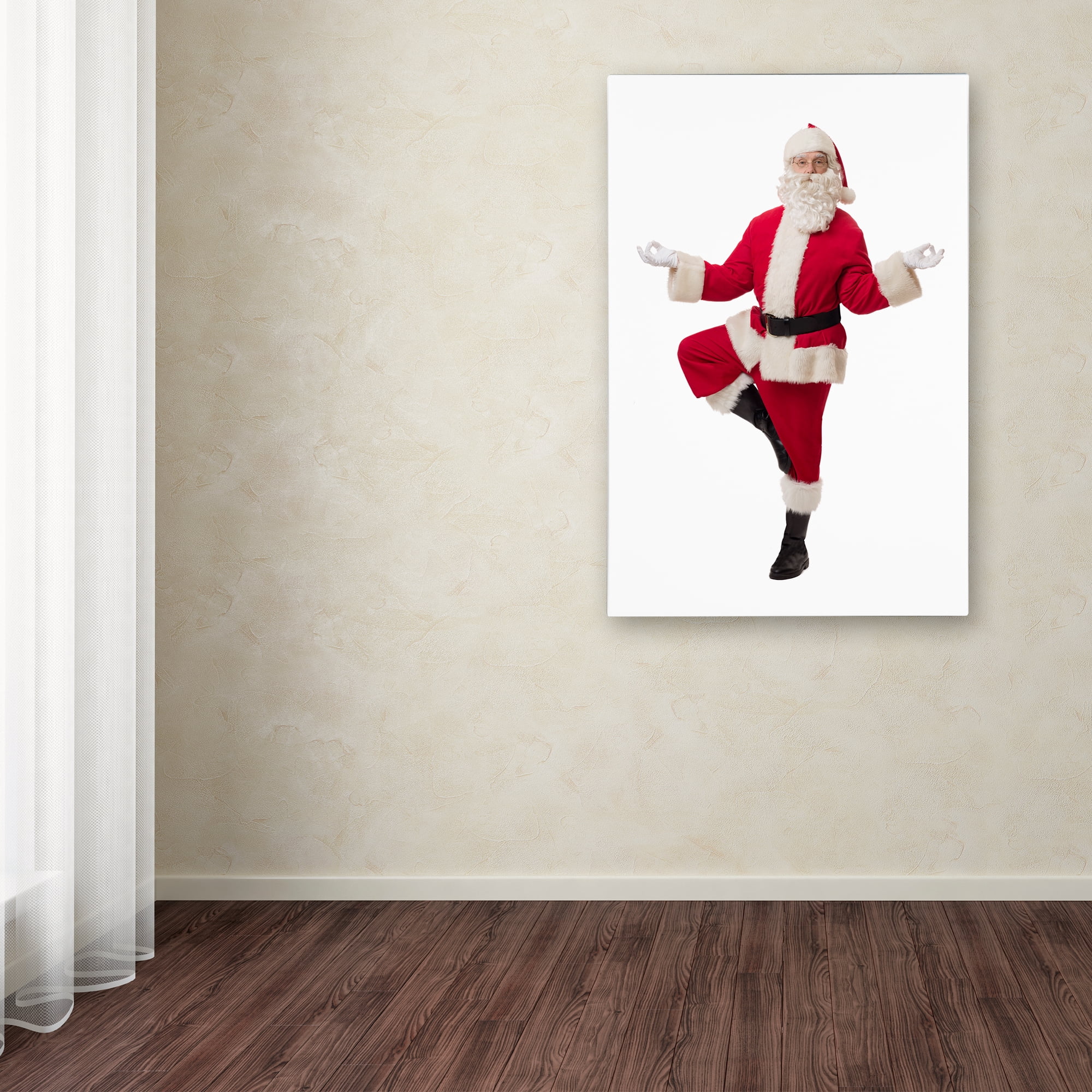 Trademark Fine Art 'Santa-yoga-14013' Canvas Art by Ed Wheeler