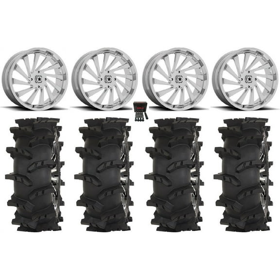 MSA Blade 22" Wheels Chrome 35" Outlaw Max Tires Polaris RZR XP 1000 / PRO XP / Ranger XP 900/1000