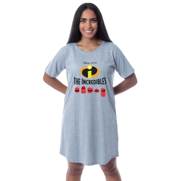 Disney Womens' The Incredibles Character Nightgown Sleep Pajama Shirt