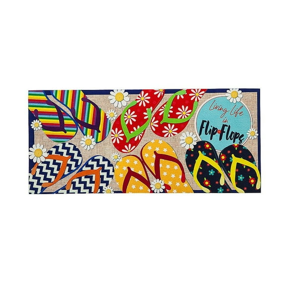 Home & Garden Flip Flop Life Sassafras Mat Rubber Summer Fun 431681