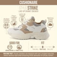 thumbnail image 2 of Cushionaire Strike Chunky Sneakers for Women - Memory Foam Insole, Lace-Up Fashion Athletic Shoe, Wide Widths Available, 2 of 17
