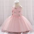 thumbnail image 5 of Otqutp Formal Sundress for Baby Girls Kids Toddler Baby Girls Spring Christmas Solid Tulle Ruffle Sleeveless Princess Dress for 0 to 24 Months(Pink,18-24 Months), 5 of 5