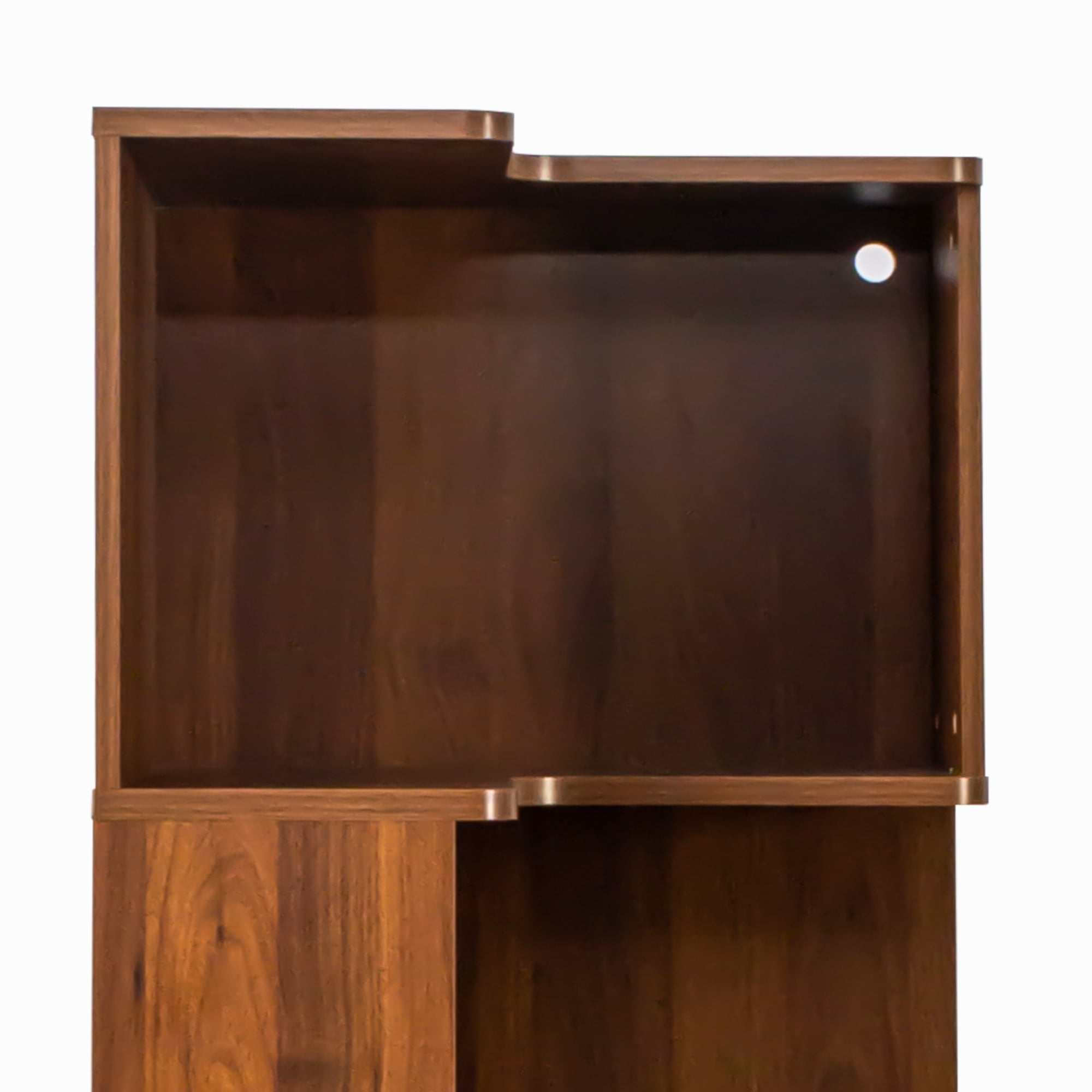 Euroco Corner Book Shelf - 5 Tier Corner Bookshelf Bookcase with Baffle, Freestanding L Shaped Display Shelf Stand for Home Office, Living Room, Bedroom, Kitchen