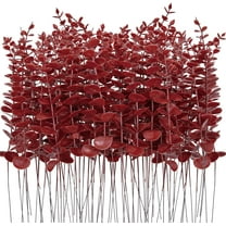 72Pcs Artificial Eucalyptus Stems Black Eucalyptus Leaves for vase Black Artificial Flowers for Black Halloween Branches Decor Wedding Bouquet Centerpiece Floral Arrangement Home Decoration