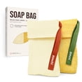 thumbnail image 1 of ZOMCHI Bar Soap Saver Bag with Different Roughness, Exfoliating Soap Bag, Soap Pouch for Body Wash (2 Pieces, Yellow), 1 of 6