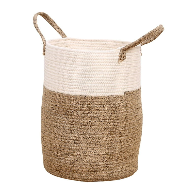 Woven Laundry Blanket Basket Soft Blanket Holder Bin for Living Room Dorm Walmart