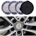 thumbnail image 2 of Tapacubos de 4 piezas compatibles con Mercedes Benz 75 mm - Azul, 2 of 5