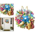 thumbnail image 4 of veasfak Floral Easter Bunny Door Hanger Wreath Rabbit Garland Home Party Wall Decor E E, 4 of 9
