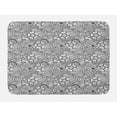 thumbnail image 1 of Ethnic Bath Mat, Tribal Henna Tattoo Design Monochrome Asian Cultures Inspirations Floral Elements, Non-Slip Plush Mat Bathroom Kitchen Laundry Room Decor, 29.5 X 17.5 Inches, Black White, Ambesonne, 1 of 2