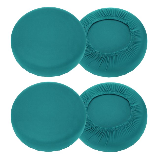 Uxcell 4 Paquete Fundas de Taburete Redondas 16-20" Lavables a Prueba de Polvo con Elástico Verde Esmeralda Fluorescente