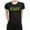 Black-neon, variant on Staff T-Shirt Ladies Screen Printed Tee Printed Front & Back Staff Event Shirt Orange, Medium