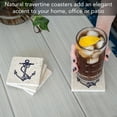 thumbnail image 3 of CounterArt Anchor Natural Travertine Stone Coaster 4-Pack, 3 of 7