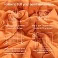 thumbnail image 2 of Ntbay Twin Size Down Alternative Comforter Duvet Insert, All Season Reversible Quilted Bedding with Corner Tabs, Breathable, 68x90 inches, Orange, 2 of 8