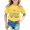 Yellow, variant on Girls Shirts Short Sleeve Lapel Collar Solid Color Tops Lace Trim Back to School Elegant Casual Shirt for Girls