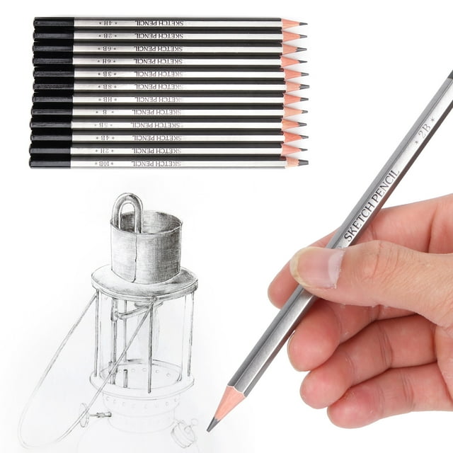Herwey Sketch Pencil,Drawing Pencils,12Pcs Pencil Set Graphite Drawing Sketching Pencils with Box Art Painting Accessory