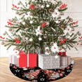 thumbnail image 4 of CISIL - Flash Pass Dwarf Snowflake Christmas Tree Skirt,Merry Christmas Tree Skirt Collar, Soft Farmhouse Xmas Holiday Decoration Decorations Gifts Funny Home Decor Black - 90CM, 4 of 7