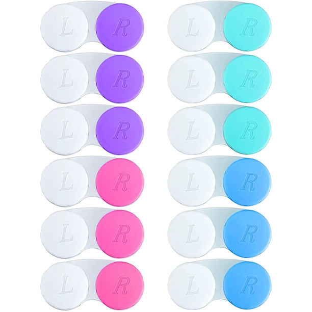 Lentes de Contacto de Colores Estuche de remojo, Envase de mármol plástico para el Cuidado de los Ojos