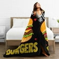 thumbnail image 7 of Burgers Blanket Food Hamburger Super Soft Warm Cozy Fuzzy Plush Blanket Gifts for Girls Boys Kids Bed Decor Hamburger, 7 of 7