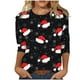 thumbnail image 2 of Ichuanyi liquidación de la moda femenina de la moda holgada 3/4 mangas blusa redonda de cuello redondo ICHUANYI WER202308212164, 2 of 4