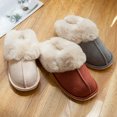 thumbnail image 4 of Zapatillas de casa para parejas de algodón con boca de lana cálida a la moda de otoño e invierno, zapatillas de algodón de felpa con fondo grueso antideslizantes, 4 of 6