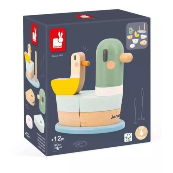 Janod- Sweet Cocoon - Stackable Ducks - Wooden toy - 12 months +