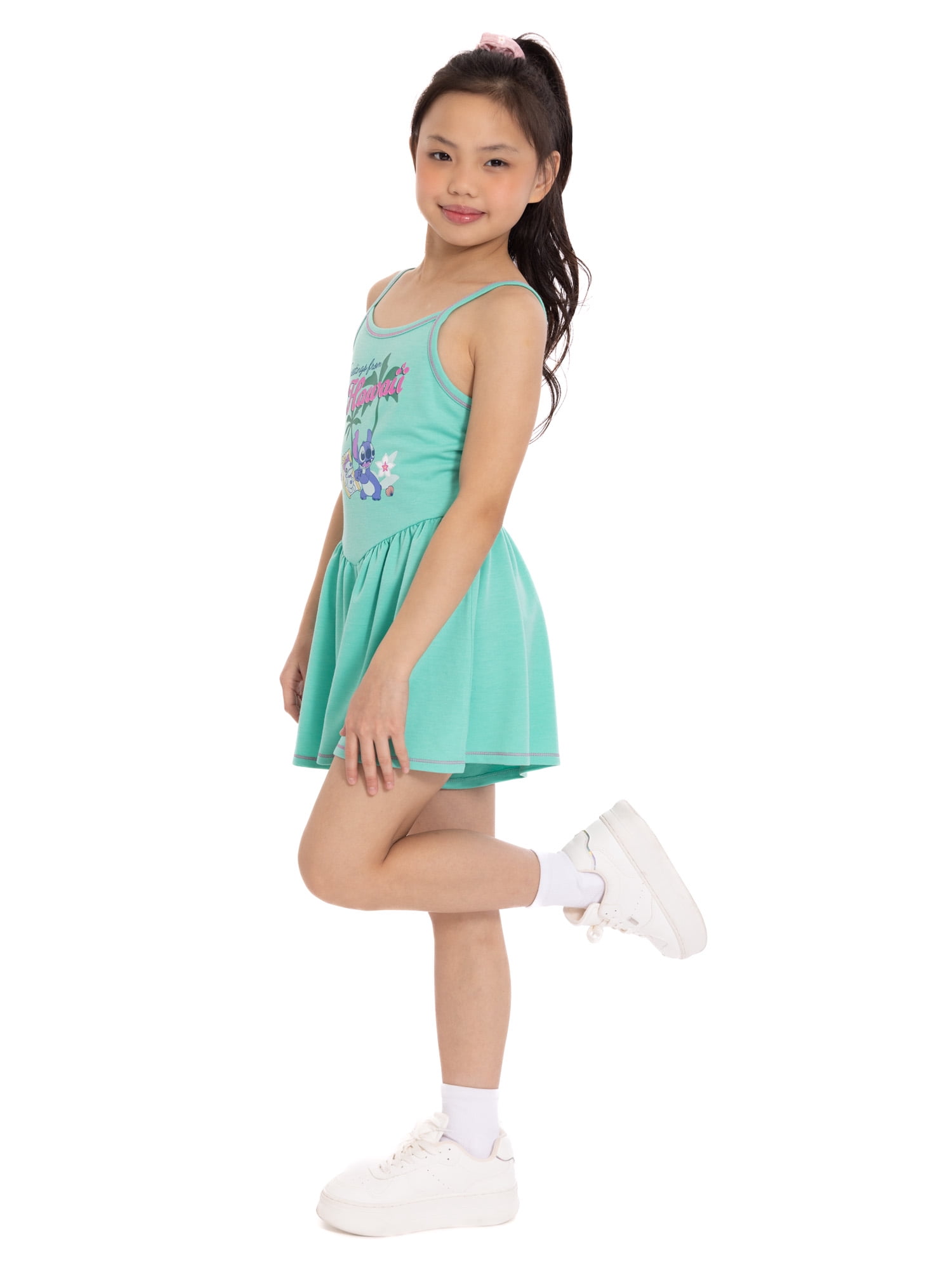 Stitch Girls Sleeveless Graphic Romper, Sizes 4-12