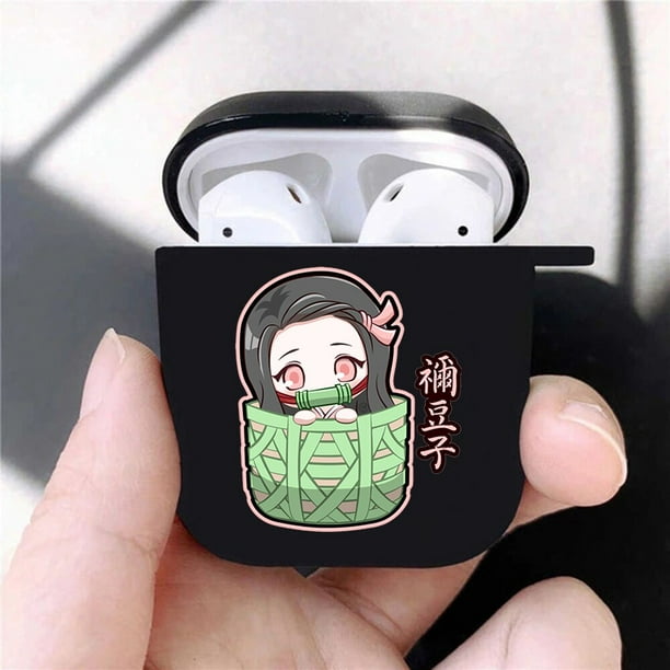 Funda Anime Demon Slayer para Airpods 3 2 Pro, cubierta de silicona para auriculares Bluetooth, caja de auriculares Tanjirou Nezuko Air Pod, Coque negro xuanjing unisex