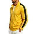 thumbnail image 2 of WRKEKC Color Block Track Jacket for Men Stand Collar Full Zip Long Sleeve Sport Coat with Side Pockets for Jogging and Outdoor, 2 of 6